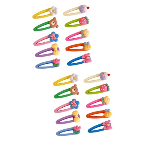 POPETPOP 20 Stk Karikaturfrucht Gebrochenes Haar Haarschmuck Haarspangen Kinder Kawaii-accessoires Kawaii Haarspangen Metall Kleinkind Ausgabekarte Süss von POPETPOP