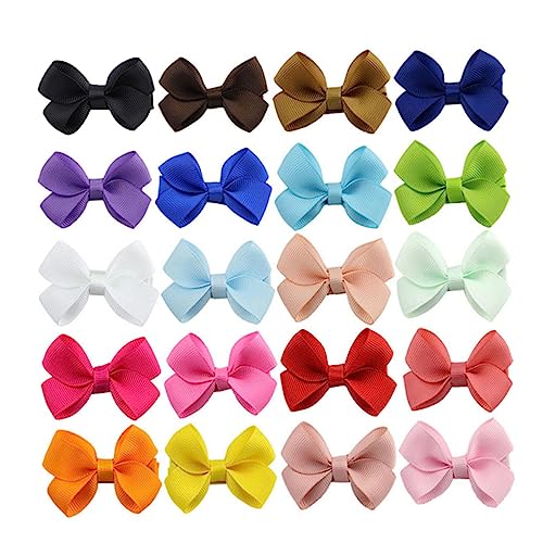 POPETPOP 20St Haarspange winzige Haarschleifenclips rote Schleife entzückende Haarnadel Haarklammer Bowknot-Haarnadel Haarnadel für Kinder Koreanische Version Ausgabekarte Haarschmuck Baby von POPETPOP