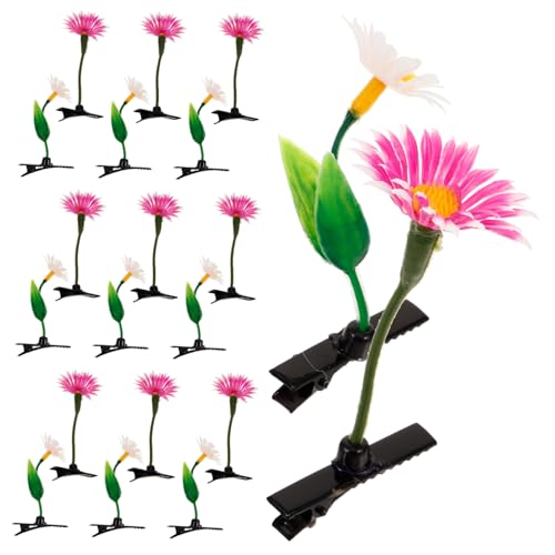 POPETPOP 20 Stück Teiliges Kleine Haarklammern mit Blumen Design Robuste Metall und Kunststoff Haarspangen für Damen und Mädchen Dekorativ und Fest Haltend Vielseitig für Jeden Anlass von POPETPOP