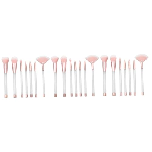 POPETPOP 21 Stk Concealer-pinsel-set Blitzanzug Make-up-grundierungspinsel Puderpinsel-kit Transparenter Make-up-pinsel Dame Werkzeuge Schminkkasten Damen Transparenter Griff Kristall von POPETPOP