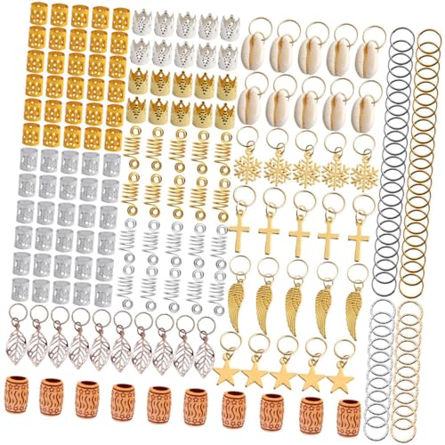 POPETPOP 210stücke Dreadlocks Haarschmuck Zubehör Haar Zöpfe Ringe Diy Kopfschmuck Für Frauen Haare Accessoires Farbige Haarnadeln Für Various Frisuren von POPETPOP