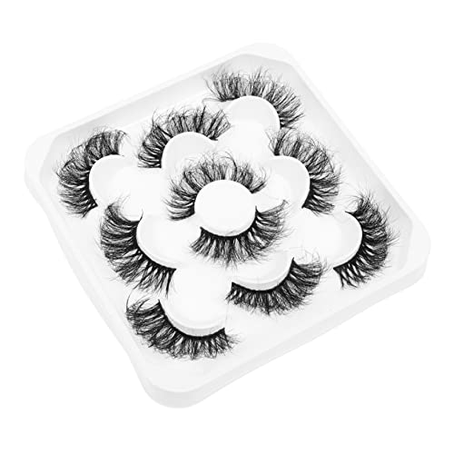 POPETPOP 25 Paar Wimpern eye make-up augenmakeup Augenkosmetik eye makeup remover wimperverlängung lash set lange falsche wimper falsche 3d bilden Frontplatte Fräulein Ballaststoff von POPETPOP