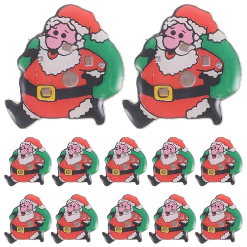 POPETPOP 25er-pack Weihnachtsbroschennadeln – Funkelnde Weihnachtsmann-anstecknadeln mit Strass-details für Weihnachtsgeschenke, Partygeschenke Und Jackendekoration von POPETPOP