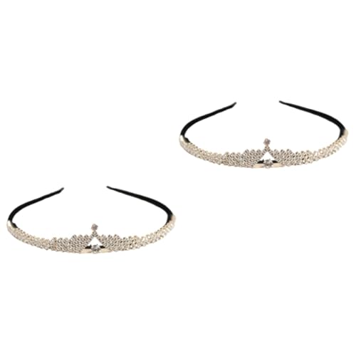 POPETPOP 2St leuchtendes Stirnband schmuck kopfschmuck haarschmuck für damen haarzubehör für damen Perlenstirnband Hochzeits-Stirnband hochzeit kopfschmuck Stirnband Braut von POPETPOP