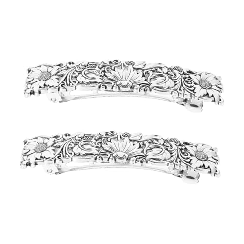 POPETPOP 2stücke Metall-haarspangen Mit Gänseblümchenprägung Für Frauen Modische Haarspangen Im Vintage-stil Haarschmuck Für Damen Kopfschmuckclips Langlebige Haarspangen Mit POPETPOP 2stücke Metall-haarspangen Mit Gänseblümchenprägung Für Frauen Modische Haarspangen Im Vintage-stil Haarschmuck Für Damen Kopfschmuckclips Langlebige Haarspangen Mit von POPETPOP