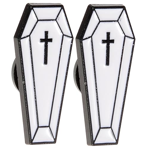 POPETPOP 2stücke Stilvolle Halloween Brosche Cartoon Sarg Anstecknadel Für Männer Modische Kleidung Deko Kreative Klammer Für Kostüme Und Accessoires von POPETPOP