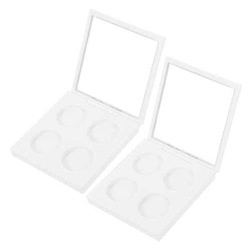 POPETPOP 2stücke Leeres Lidschattenetui Lidschattenbox Lidschatten Subpackaging Für Lidschatten Puder Kosmetik-organizer Weiß von POPETPOP