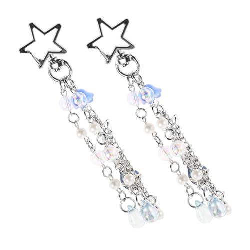 POPETPOP 2stücke Fisch-schlüsselanhänger Mit Perle Und Kette Süßer Schlüsselring Im Maritimen Stil Passend Für Handy Tasche Auto Und Mehr Langlebig Und Modisch von POPETPOP