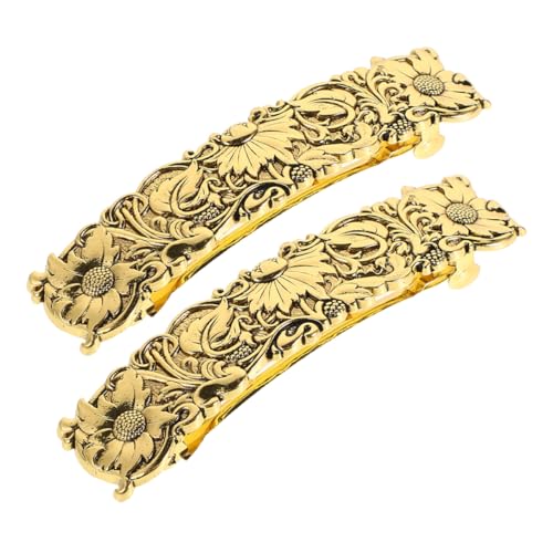POPETPOP 2 Stück Blumenmuster Haarnadeln aus Metall Vintage Gänseblümchenprägung Langlebiges Haaraccessoire für Damen Zuverlässiger für Partys und Alltag von POPETPOP