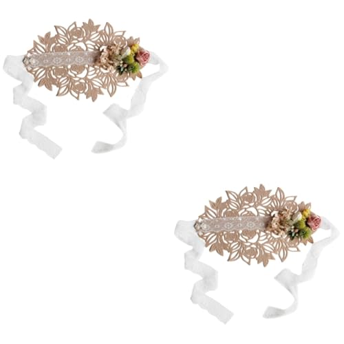 POPETPOP 2st Blumen Mädchen Hut Lolita Kopfschmuck Lolita-blumen-kopfschmuck Lolita-kopfschmuck Aus Spitze Blumen-haar-accessoire Kostüm Tiara Kind Die Blumen Blumenkopfschmuck Stoff von POPETPOP