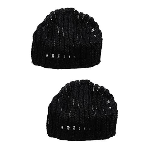 POPETPOP 2st Dreadlocks-kopfbedeckung Geflochtene Perücken Lace-front-perücken Perückenkappe Haarnetze Für Damen Schwarze Perücke Hut Schlafen Kahle Kappe Fräulein Tp Material Senden von POPETPOP