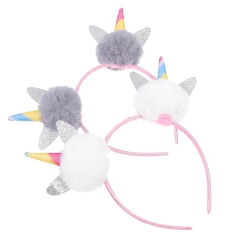 POPETPOP 2st Einhorn Stirnband Geschenk Weihnachtsdeko Plüschstoffe Plüschkugel Kleine Weihnachten von POPETPOP