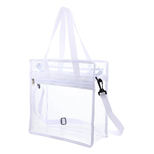 POPETPOP 2st Transparente PVC-Tasche Klare Strandtasche Reise Durchsichtige Tasche Strandtasche Für Damen Umhängetasche Zum Umhängen Reisegeldbörse Reisen Kosmetiktasche Weiß Draussen von POPETPOP