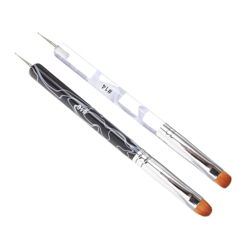 POPETPOP 2stücke Doppelseitiger Nagel Punktierung Stift Maniküre Zeichenpinsel Nagelkunststifte Malpinsel Für Nägel Nagelmalwerkzeuge Nägel Pinsel Maniküre Malstifte von POPETPOP