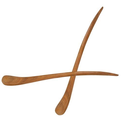 POPETPOP 2stücke Holz Haarstäbchen Vintage Haarnadel Damen Haarspange Retro Haarstab Für Party Feiern Einkaufen Freizeit Muster von POPETPOP