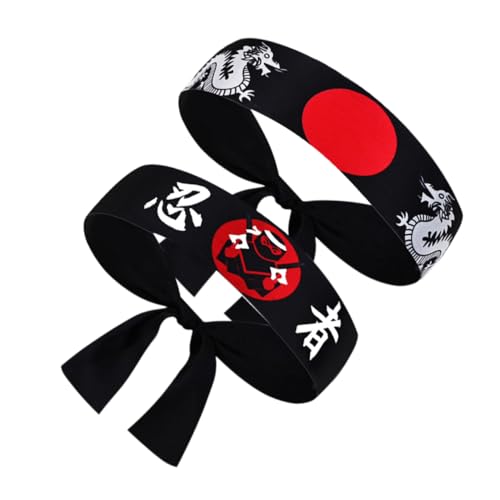 POPETPOP 2stücke Japanische Stirnbänder Dekorative Karate Stirnbänder Atmungsaktive Stirnband Für Kochen Und Sport von POPETPOP