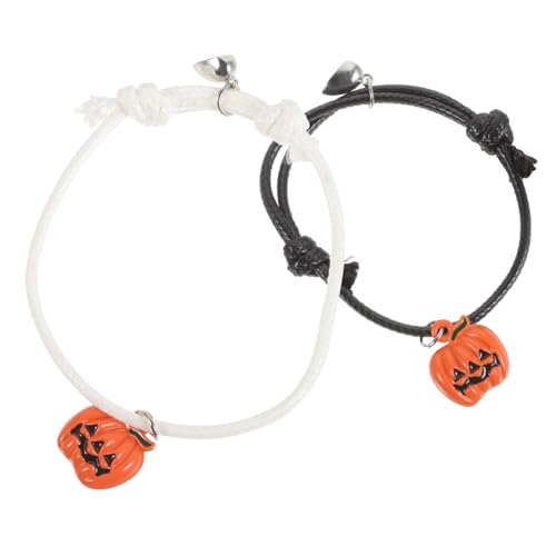 POPETPOP 2stücke Teiliges Halloween Armband Mit Kürbis-anhänger Für Mädchen Stilvolles Schmuckstück Für Besondere Anlässe Und Tägliches Tragen von POPETPOP