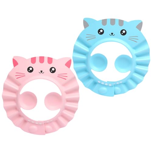 POPETPOP 2stücke Wasserdichte Duschhaube Material Shampoo-gehörschutzhut Für Junge Mädchen Und Junge Mädchen Duschhaube Mit Cartoon-design Shampoo-hut Für Und Kleinkinder Zum Duschen von POPETPOP