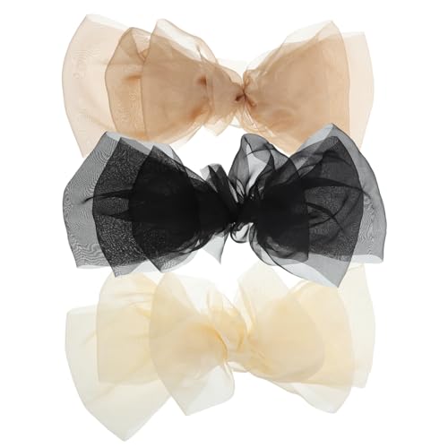 POPETPOP 3 Stck Großer Französischer Haarschleifen Clip Teiliges mit Sicherem Federmechanismus Leichter Haarschmuck für Damen und Mädchen Modischer Haarclip für Party Hochzeit und Alltag von POPETPOP