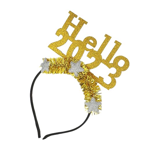 POPETPOP Haarverzierung 3 Stück 2023 2023 Stirnband Geschenke Weihnachtsdeko Schnapsgläser Tischdeko 2023 Kopfschmuck Party-kopfschmuck Requisiten Latte-kunst Haar Haarschmuck von POPETPOP