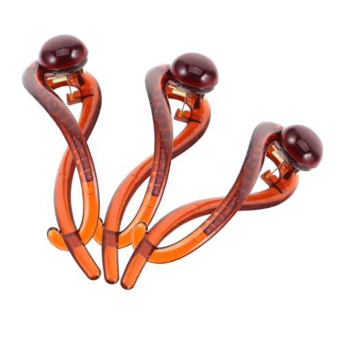 POPETPOP 3stücke Flache Haarspangen Für Damen Haarspangen Für Dünnes Und Dickes Haar Bernsteinfarben Sicherer Twist-halter Haarklammern Für Chignon Und Everyday Styling von POPETPOP