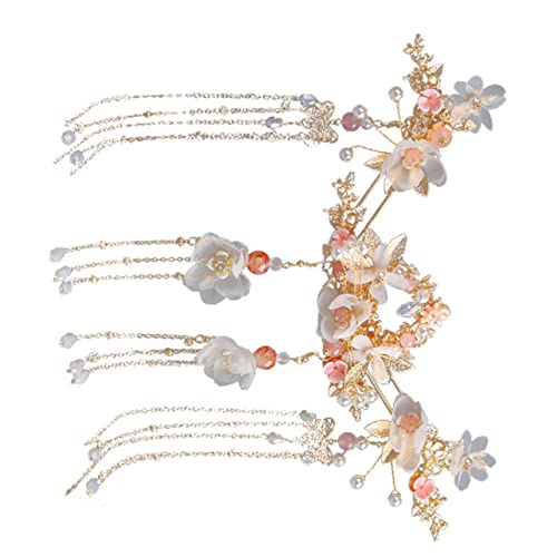 POPETPOP Haarnadel-set mit Blumenquasten 3-teilig Chinesischer Vintage-haarnadelstab Haarnadel für Frauen von POPETPOP