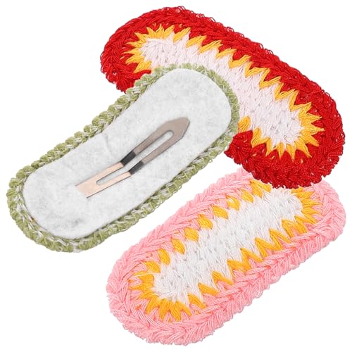 POPETPOP 3st Haarnadel Haarspangen Für Mädchen Haarspangen Für Frauen Wollstricken Schöne Haarspangen Haar Klammern Strickspangen Aus Wolle Schöne Haaraccessoires Karikatur Garn Damen von POPETPOP