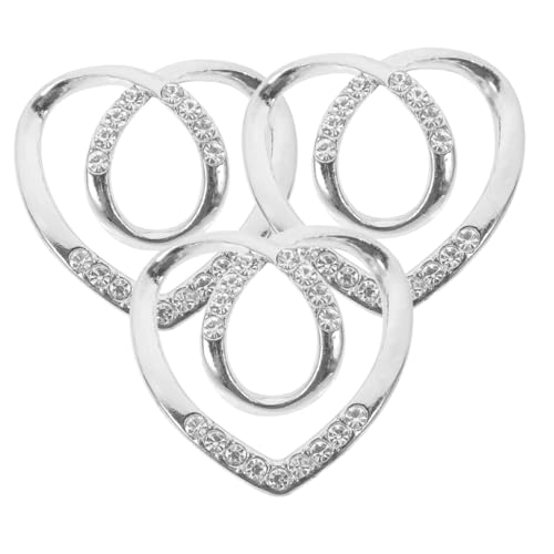 POPETPOP 3 Stück Schalring Damen Silberfarben Rutschfeste Schalspangen Vielseitige Tuch und Kleidungsclips Leichtes Material Modisches Accessoire für Sommer und Alltag von POPETPOP