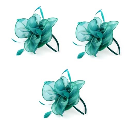 POPETPOP 3st Stirnband Fascinator-hüte Für Frauen Karneval Haare Kopfbedeckungen Für Cocktailkleider Stirnbänder Für Damen Schwarz Modisches Haarband Camo-hut Haarschmuck Braut Strasssteine von POPETPOP