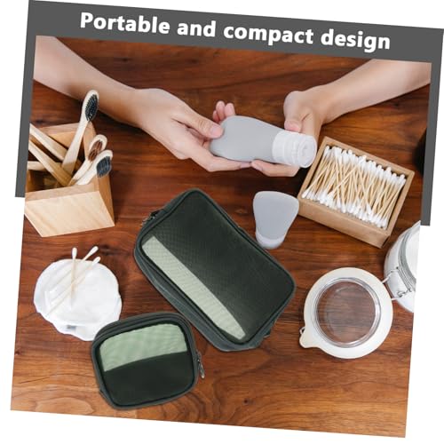 POPETPOP 3 Stück Teiliges Mesh Kosmetiktaschen Transparente Leichte Schminktaschen mit Reißverschluss Atmungsaktive Strapazierfähige Reise Organizer für Make Up Lippenstift Kabel und von POPETPOP