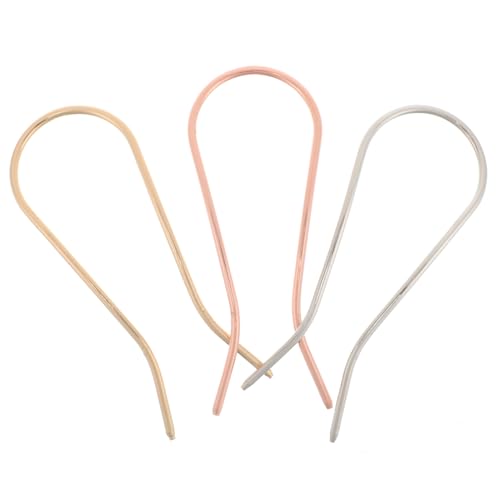 POPETPOP 3 Stück Teiliges U Förmige Metall Haarnadeln aus Zinklegierung Geometrisches Design Vielseitig für Hochsteckfrisuren und Dutts Eleganter Haarschmuck für Damen und Mädchen von POPETPOP