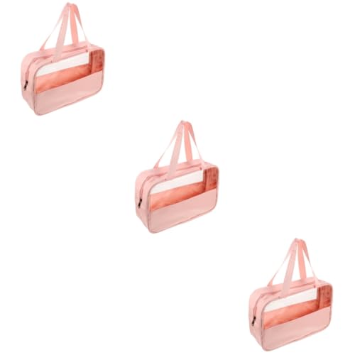 POPETPOP 3st Transparente Kosmetiktasche Organizer Für Strandtaschen Make-up-pinseletui Reise-kulturbeutel Kulturbeutel Klein Make-up-geldbörse Reisetasche Bilden Fräulein PVC Urlaubstasche von POPETPOP