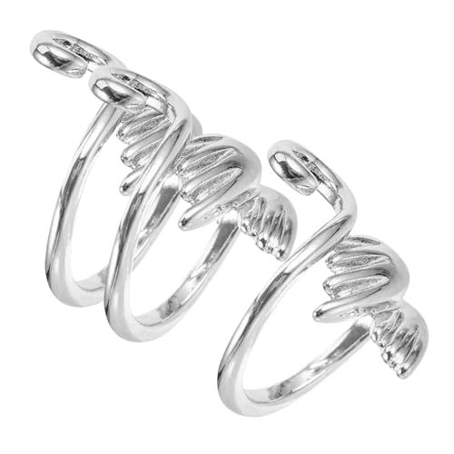 POPETPOP 3 Stück Verstellbare Strickringe aus Langlebiger Legierung Dekorative Garnhalter für Gleichmäßige Beim Häkeln und Stricken Zubehör für Handarbeitsfans von POPETPOP