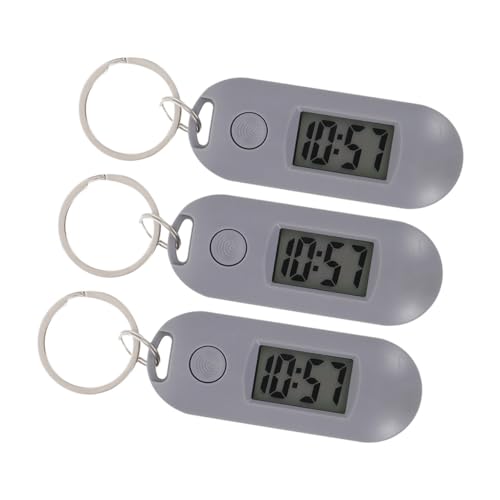 POPETPOP 3stücke Digitale Taschenuhr Mit Kette Und Led Für Schlüsselanhängeruhren Robuste Studentenuhren Aus Hochwertigem Material Für Lange Lebensdauer von POPETPOP