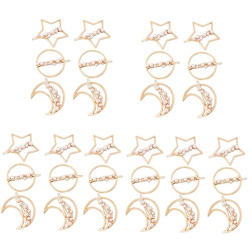 POPETPOP 30 Stk Haarnadel Haarspangen Haarklammer hair jewellery Perlen-Haarspange Haarschmuck für die Brautjungfer Frauen Haarspange Mond-Haarspange Mode Frosch-Clip Fräulein von POPETPOP