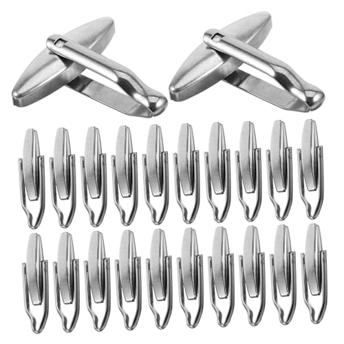 POPETPOP 30 Stück Edelstahl Manschettenknöpfe Herren Teiliges Klassisch Stilvoll Robust Für Hochzeit Business Anzug Hemd Zubehör von POPETPOP