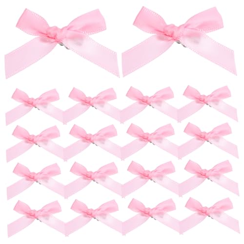 POPETPOP 30 Stück Teiliges Haarspangen mit Süßem Satin Band Kleine Haarclips für Frauen und Mädchen Rutschfeste Entenschnabel Form Komfortabel und Stabil für Alltag und Tanz von POPETPOP