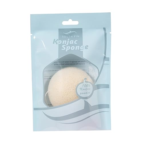 POPETPOP 3St Grün Konjac-Schwamm Gesicht Make-up-Entferner-Schwamm Badeschwamm Peeling Schwämme Puderquaste Gesichtsflattern waschen Gesichtswasch-Puffs sauber Gesichtswäsche Anlage Weiß von POPETPOP