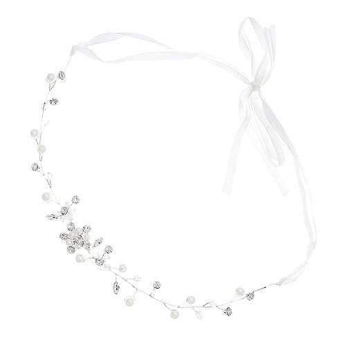 POPETPOP 3St Haarschmuck für die Braut baby stirnbänder Baby-Haargummi Blumenmädchen-Stirnband Tiara Haarbänder Kopfbedeckung für Mädchen Perlenstirnband Hochzeit schmücken Fräulein Zirkon von POPETPOP