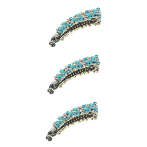 POPETPOP 3St Haarspange mit 80er Haarschmuck für Bananenclip Schleife Haarspange haarspangen für damen Bananen-Haarspangen Haarspangen für dickes Haar lange Haarspangen Opal von POPETPOP