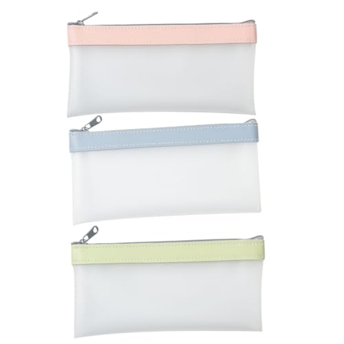POPETPOP 3stücke Federmäppchen Aus TPU-Material Mit Großem Fassungsvermögen Durchsichtige Stiftetasche Mit Reißverschlussdesign Dekorative Schreibwarentasche Für Organisation Und von POPETPOP