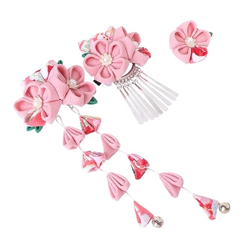 POPETPOP 3st Japanische Haarnadel Haarklammern Für Frauen Japanischer Haarschmuck Haarspangen Für Frauen Hochzeitshaar Schmuck Haarspangen Mit Japanischen Quaste Braut Blumen Handbuch von POPETPOP