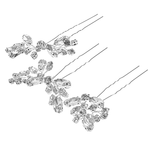 POPETPOP 3stücke Haarnadeln Aus Glas Für Frauen Haarschmuck Für Hochzeit Dekorative Haar Zubehör Für Hochzeitsfrisuren Dutts von POPETPOP