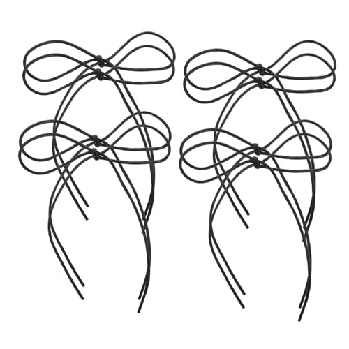 POPETPOP 4 Paar Gewachste Runde Baumwoll Schnürsenkel für Herren Damen Strapazierfähige Ersatz Schnürbänder Geeignet für Lederstiefel Businessschuhe und Arbeitsschuhe Schwarz von POPETPOP