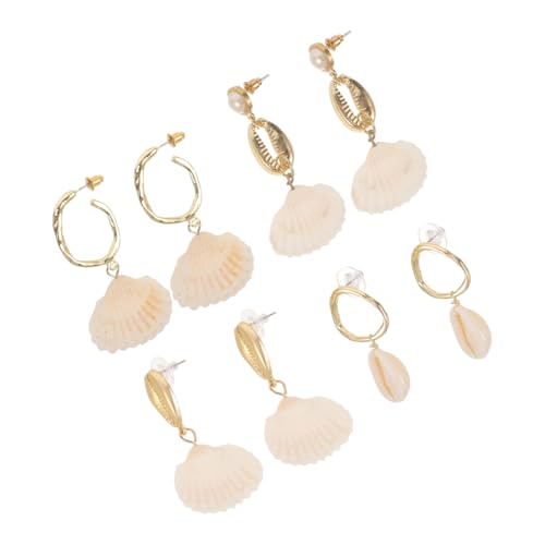 POPETPOP 4 Paare Damen Ohrringe Muschel Design Statement Ohrstecker Boho Stil Schmuckstücke für Frauen mit Filigraner Verarbeitung und Einzigartigem Look POPETPOP 4 Paare Damen Ohrringe Muschel Design Statement Ohrstecker Boho Stil Schmuckstücke für Frauen mit Filigraner Verarbeitung und Einzigartigem Look von POPETPOP