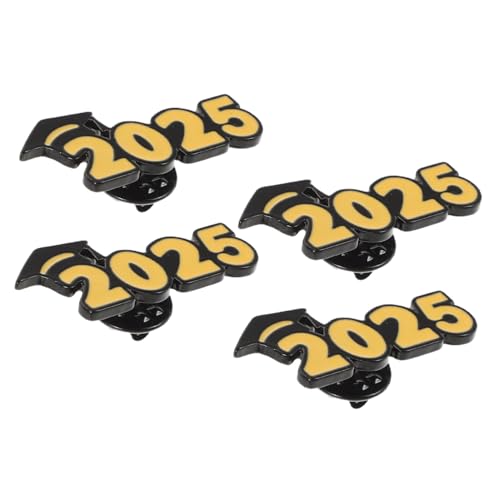 POPETPOP 4 Stück Graduation Cap Lapel Pin aus Metall Langlebige Anstecknadeln als Abschluss Souvenir für Studenten Abschlussbroschen für Kleidung Taschen und Sammlungen von POPETPOP