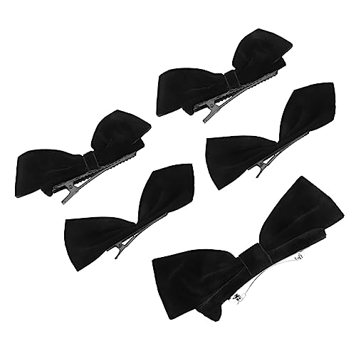 POPETPOP 4 Stück Samtbogen Haarspangen für Kleinkinder Ente Haarspangen Alligator- haarschmuck Haarnadeln schwarz modische Haarnadel Kopf Zubehör Anmut schmücken Krawatte Damen von POPETPOP