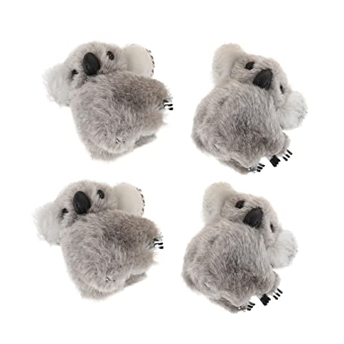 POPETPOP 4 Stück Koala-plüschhaar Koala-haarspange Plüsch Haarspange Haarspangen Für Damen Haarspangen Für Mädchen Pailletten-haarschleifen Tier Herbst Und Winter Zubehör Fräulein Lammwolle von POPETPOP