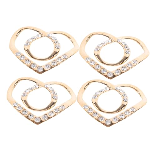 POPETPOP 4 Stück Sommer Rutsch Schalring aus Zinklegierung Modische Kleidungsklammer für T Shirts und Tops Dekorativer Zierlicher Schalschnallenhalter für Damen Vielseitiger Halteclip von POPETPOP