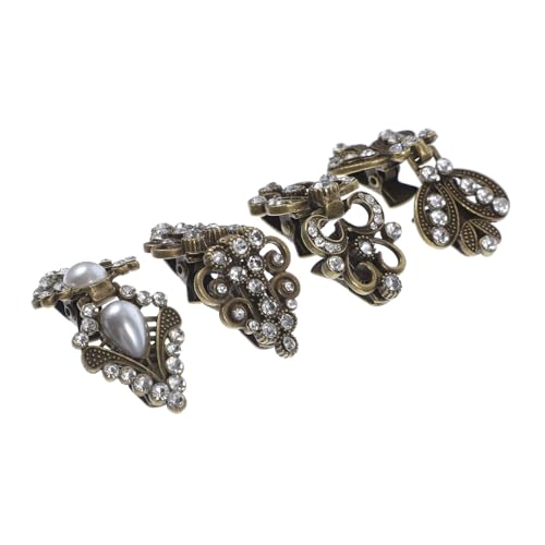 POPETPOP 4 Stück Teiliges Vintage Cardigan Clips aus Umhang und Kragenclips Robuste Strickjacken Verschlüsse Vielseitig für Pullover Kleider Schals für Frauen und Festliche Anlässe von POPETPOP